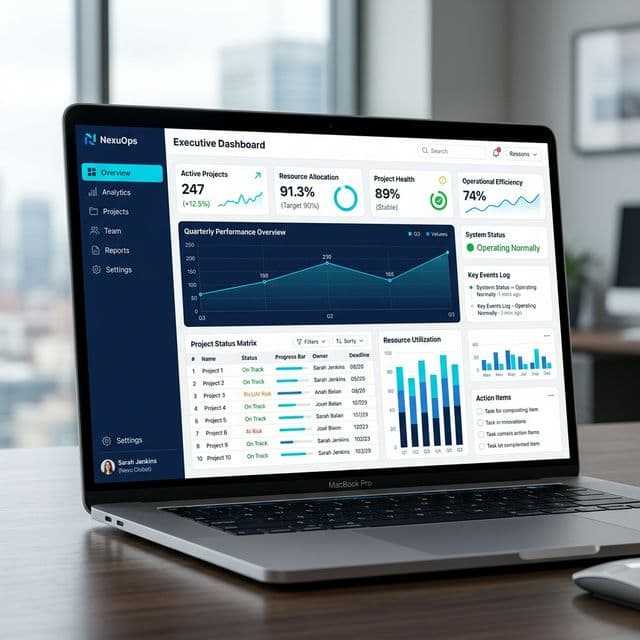Enterprise SaaS dashboard preview