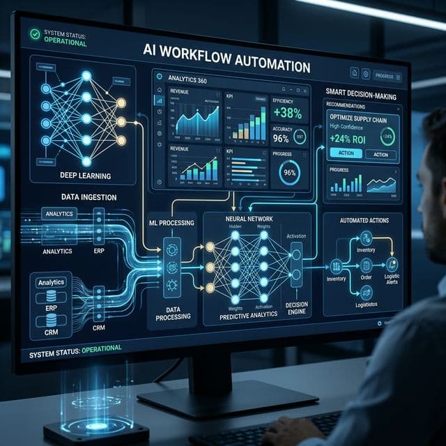 AI workflow and automation visual